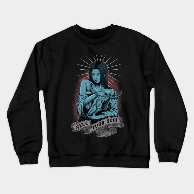 Sell Your Soul Crewneck Sweatshirt by Tonymidi Artworks Studio